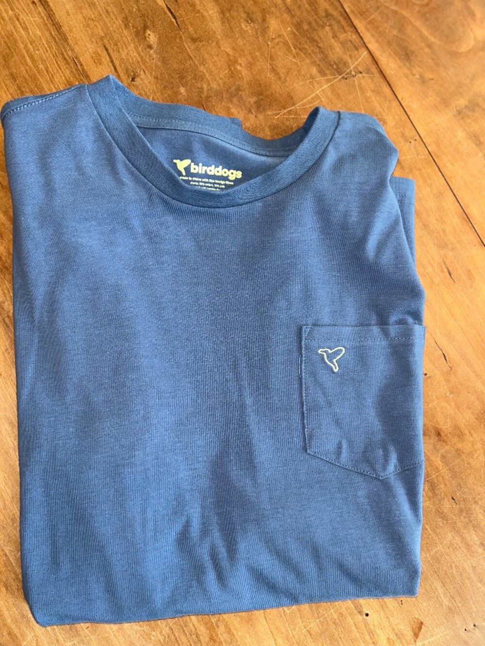 Birddogs Long Sleeve Blue T-shirt, Men's Large, Cotton blend